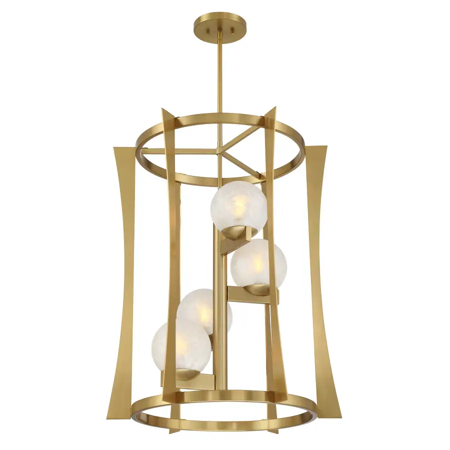 Darien 4-Light Pendant in Warm Brass - Image 3
