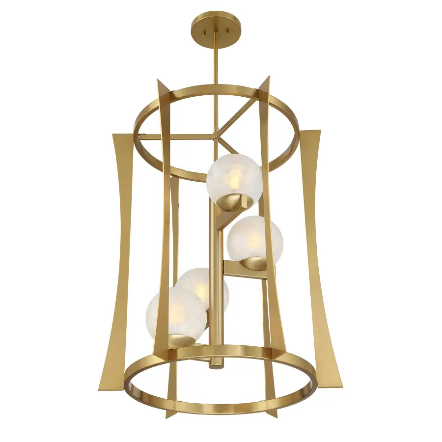 Darien 4-Light Pendant in Warm Brass - Image 4