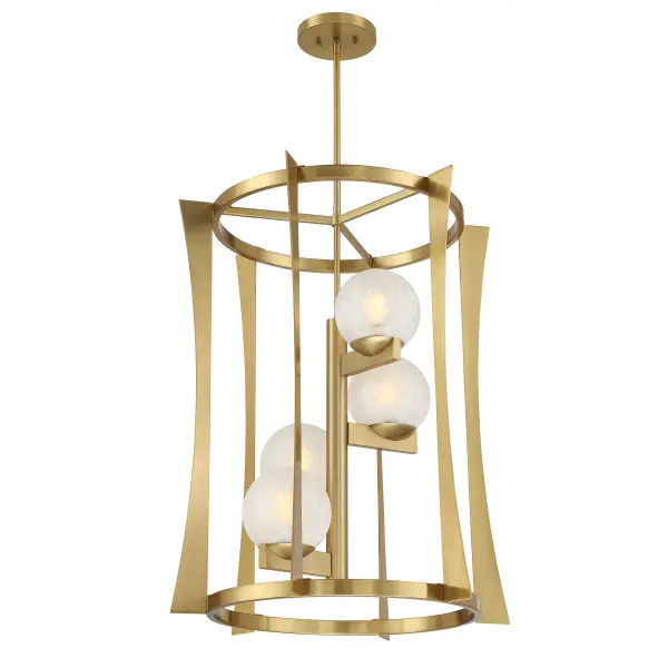 Darien 4-Light Pendant in Warm Brass - Image 5