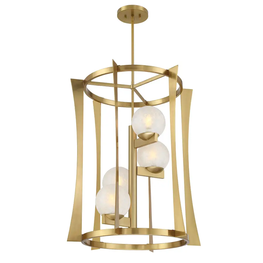 Darien 4-Light Pendant in Warm Brass - Image 5