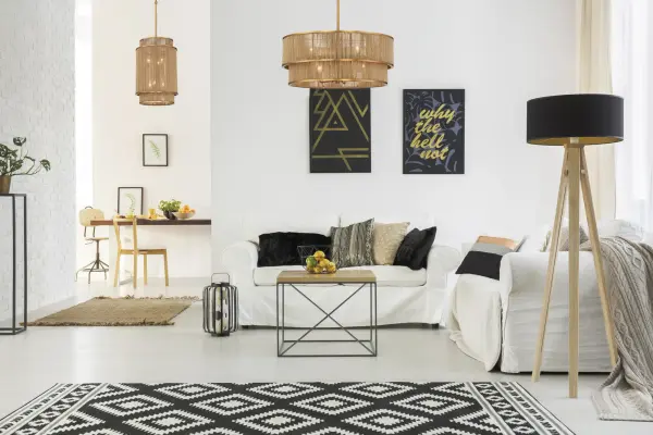Ashburn 6-Light Pendant in Warm Brass and Rope - Image 5