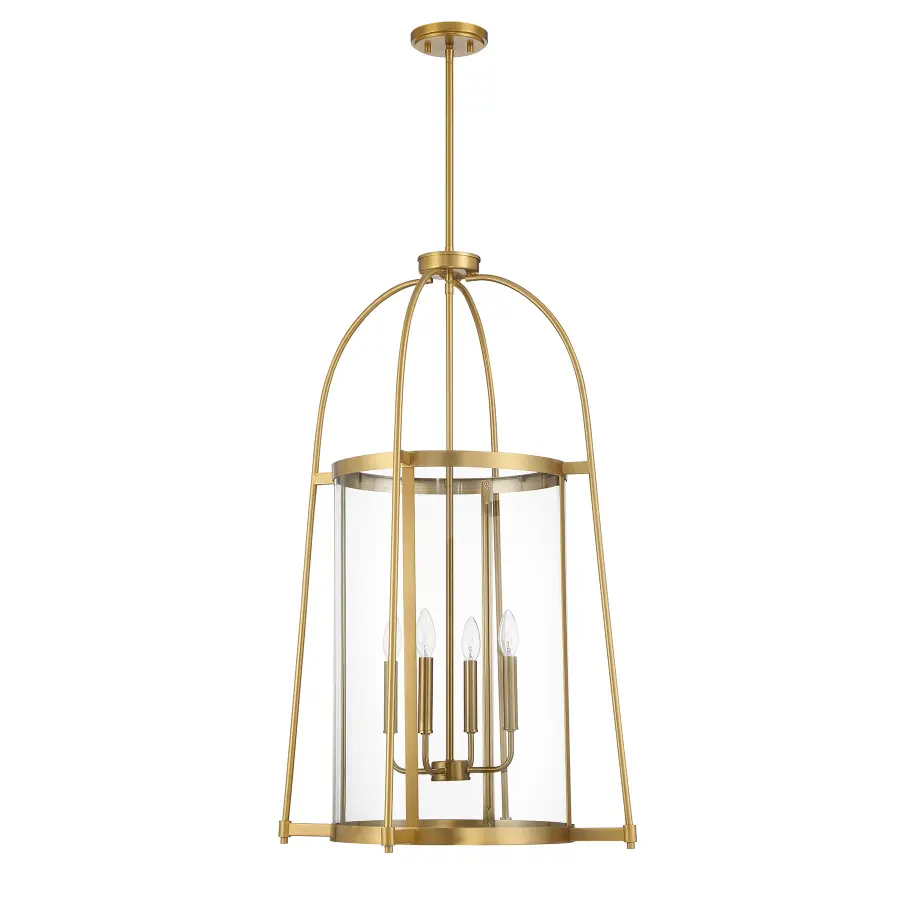 Rosedale Four Light Pendant in Warm Brass - Image 2