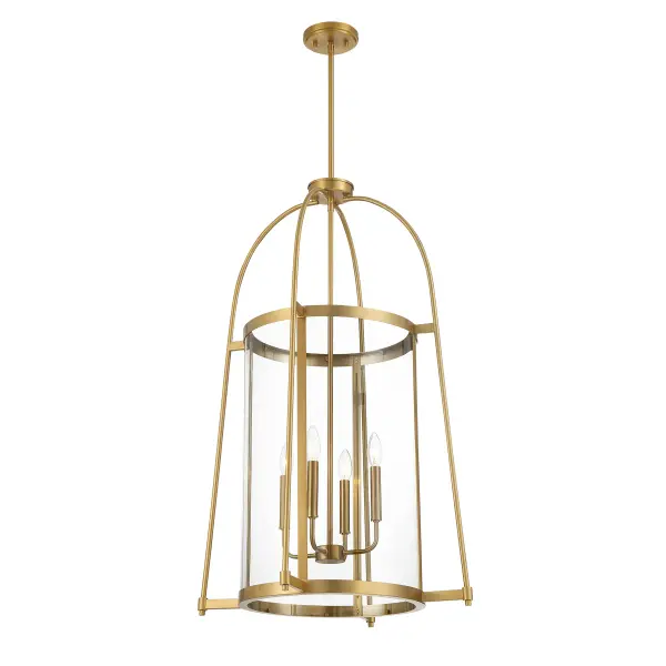 Rosedale Four Light Pendant in Warm Brass - Image 3