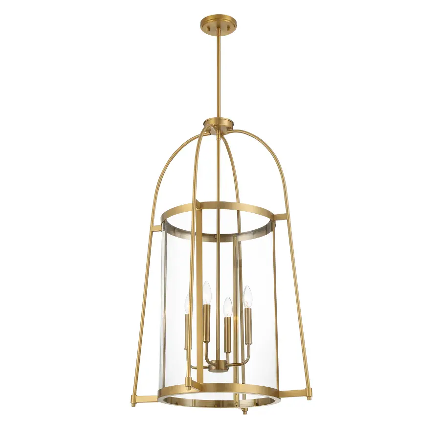 Rosedale Four Light Pendant in Warm Brass - Image 3