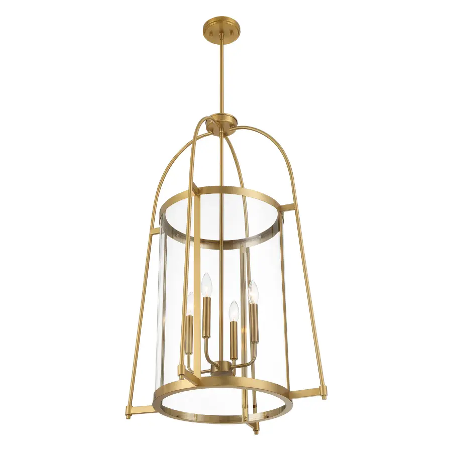 Rosedale Four Light Pendant in Warm Brass - Image 4