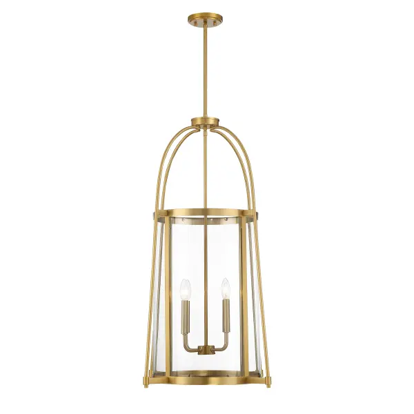 Rosedale Four Light Pendant in Warm Brass - Image 5