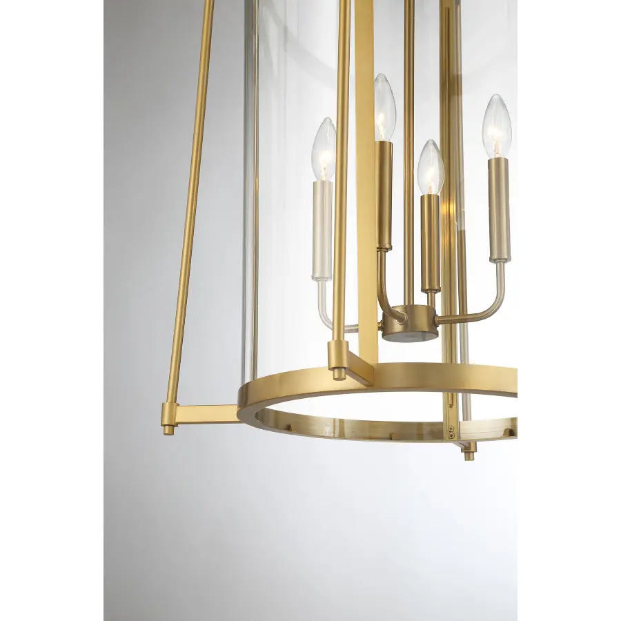 Rosedale Four Light Pendant in Warm Brass - Image 6