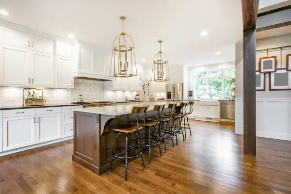 Rosedale Four Light Pendant in Warm Brass - Image 7