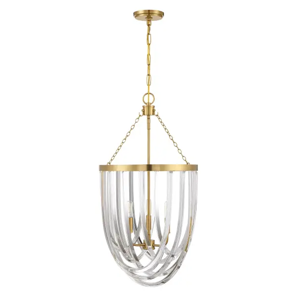 Jennings 3-Light Pendant in Warm Brass - alternate view