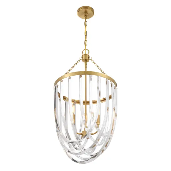 Jennings 3-Light Pendant in Warm Brass - Image 4