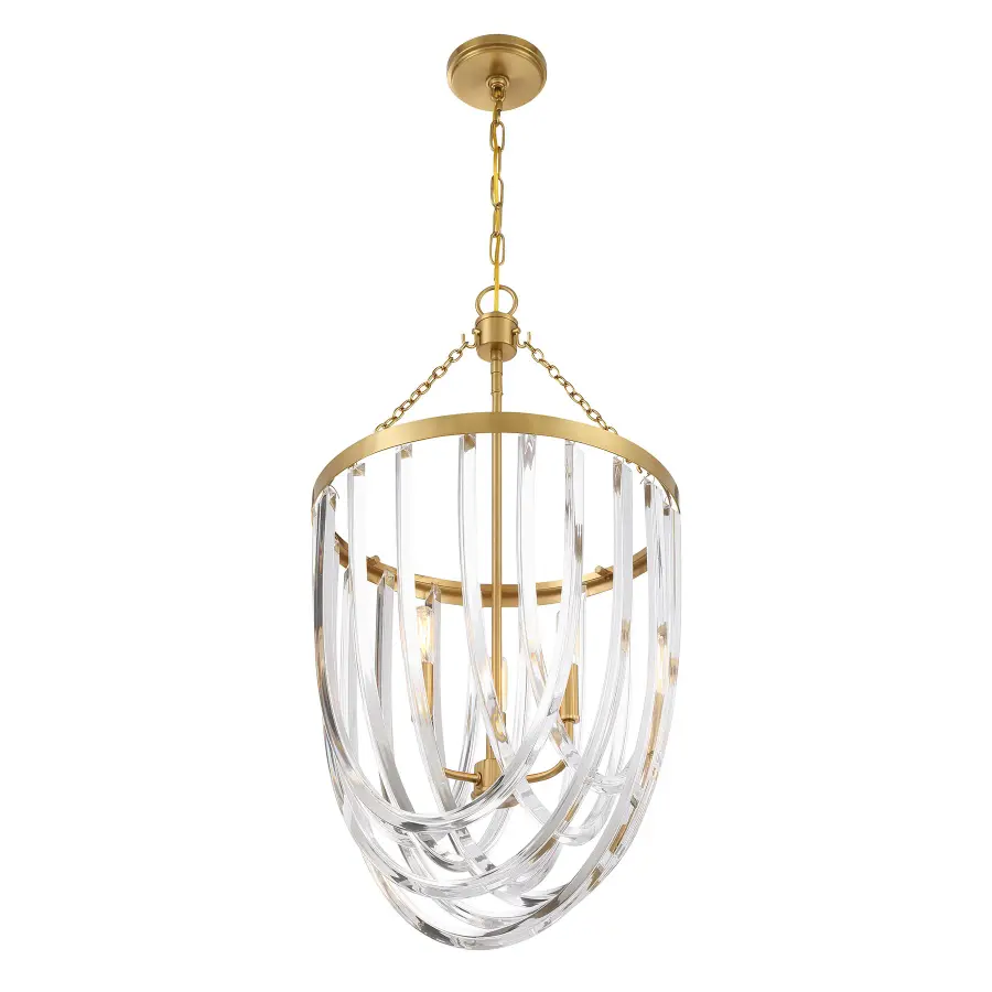 Jennings 3-Light Pendant in Warm Brass - Image 4