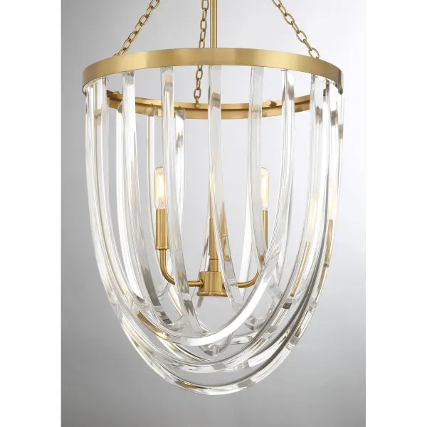 Jennings 3-Light Pendant in Warm Brass - Image 7