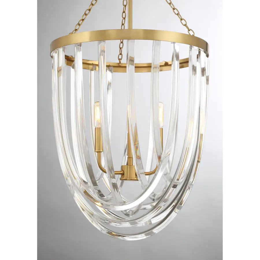 Jennings 3-Light Pendant in Warm Brass - Image 7