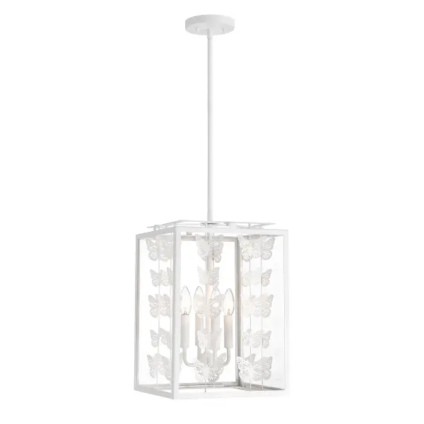 Birch 4-Light Pendant in Bisque White