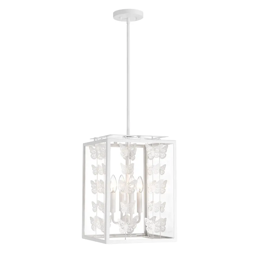 Birch 4-Light Pendant in Bisque White - Image 1