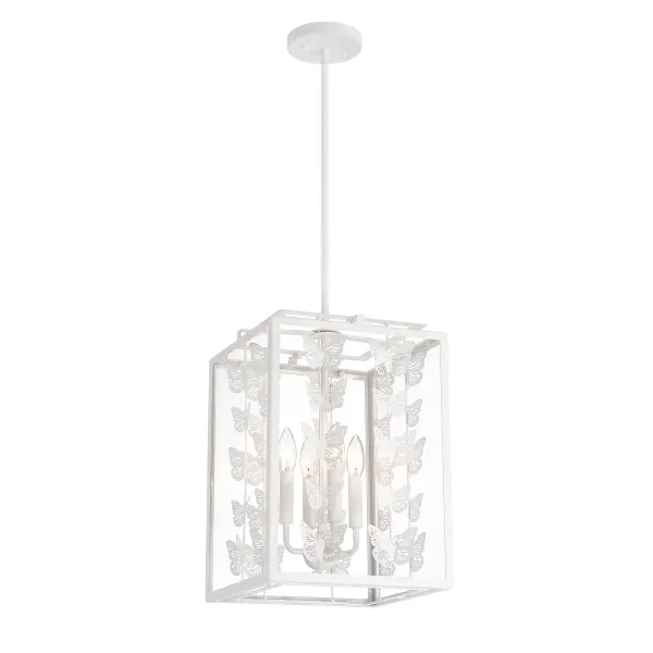 Birch 4-Light Pendant in Bisque White - Image 3