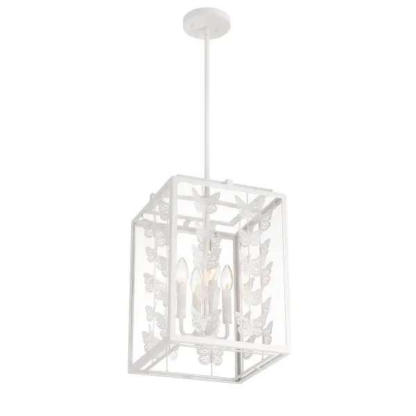 Birch 4-Light Pendant in Bisque White - Image 4