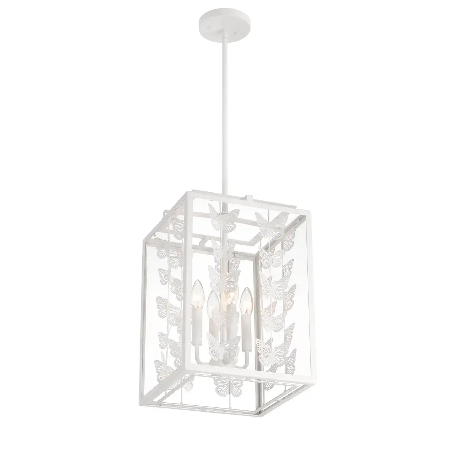 Birch 4-Light Pendant in Bisque White - Image 4
