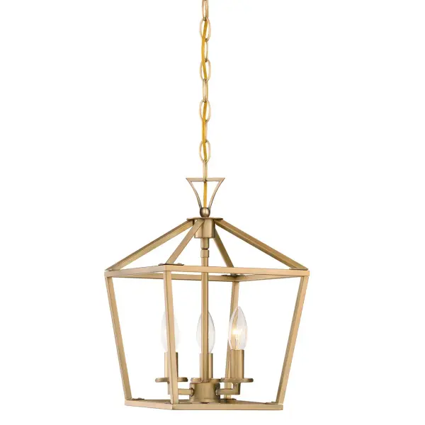 Townsend Three Light Pendant in Warm Brass - Image 1