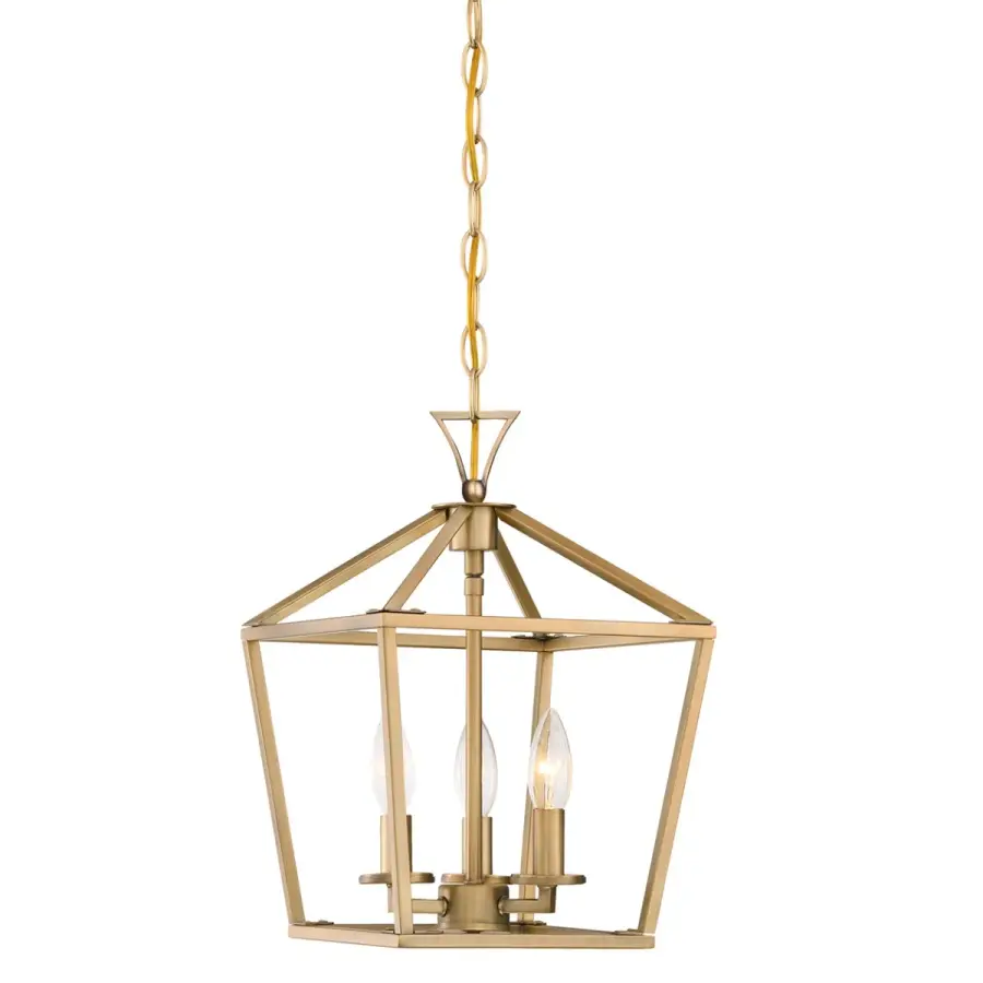 Townsend Three Light Pendant in Warm Brass - Image 1