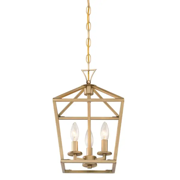 Townsend Three Light Pendant in Warm Brass - Image 5