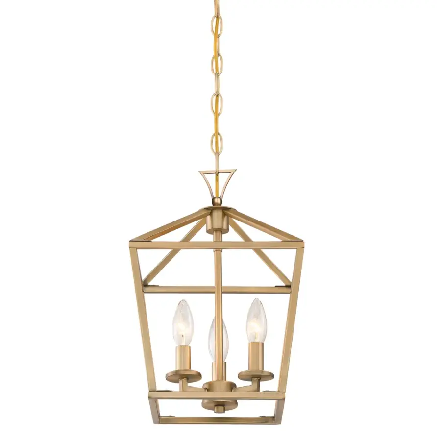 Townsend Three Light Pendant in Warm Brass - Image 5