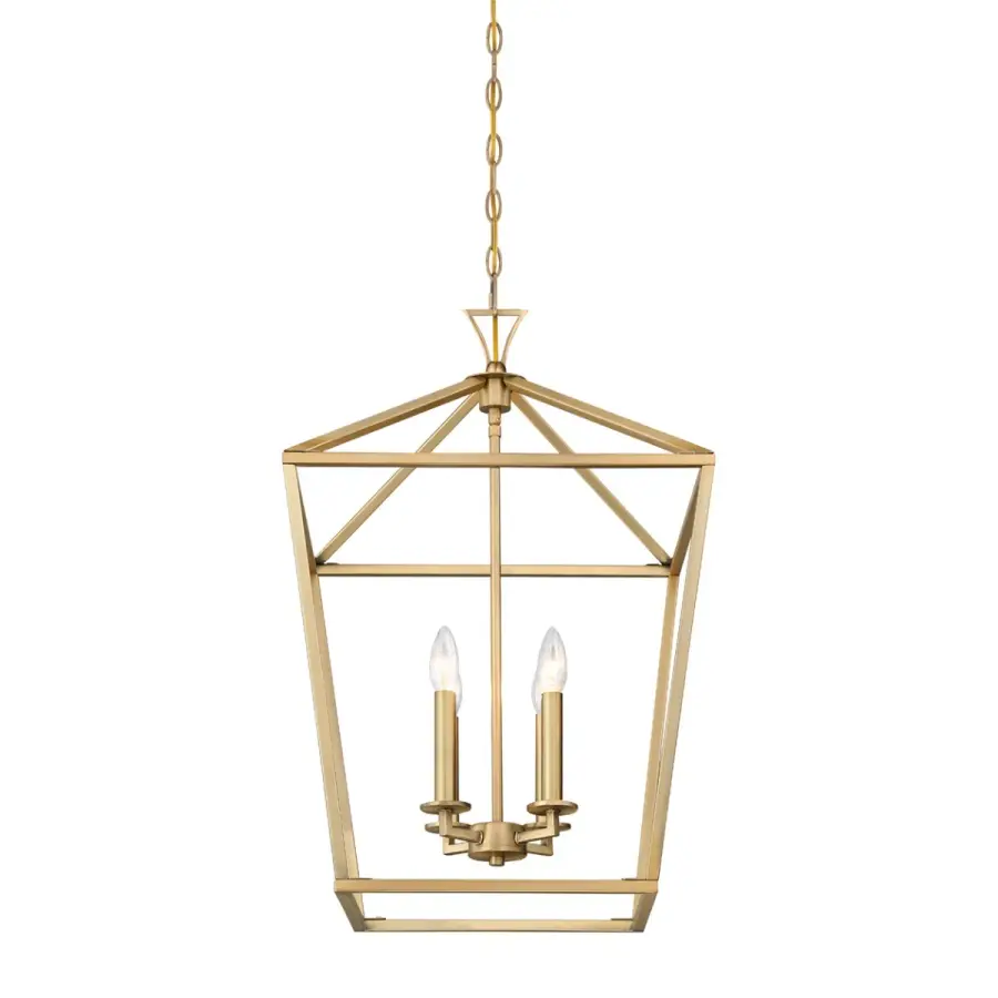 Townsend Four Light Pendant in Warm Brass - Image 5