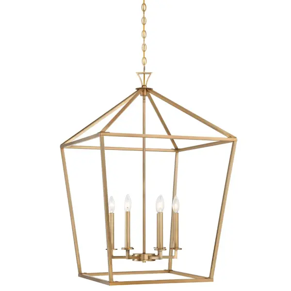 Townsend Six Light Pendant in Warm Brass - Image 1