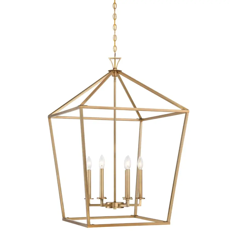 Townsend Six Light Pendant in Warm Brass - Image 1