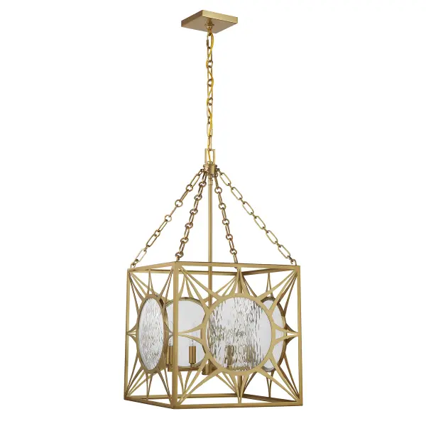 Balfour Four Light Pendant in Warm Brass - Image 2