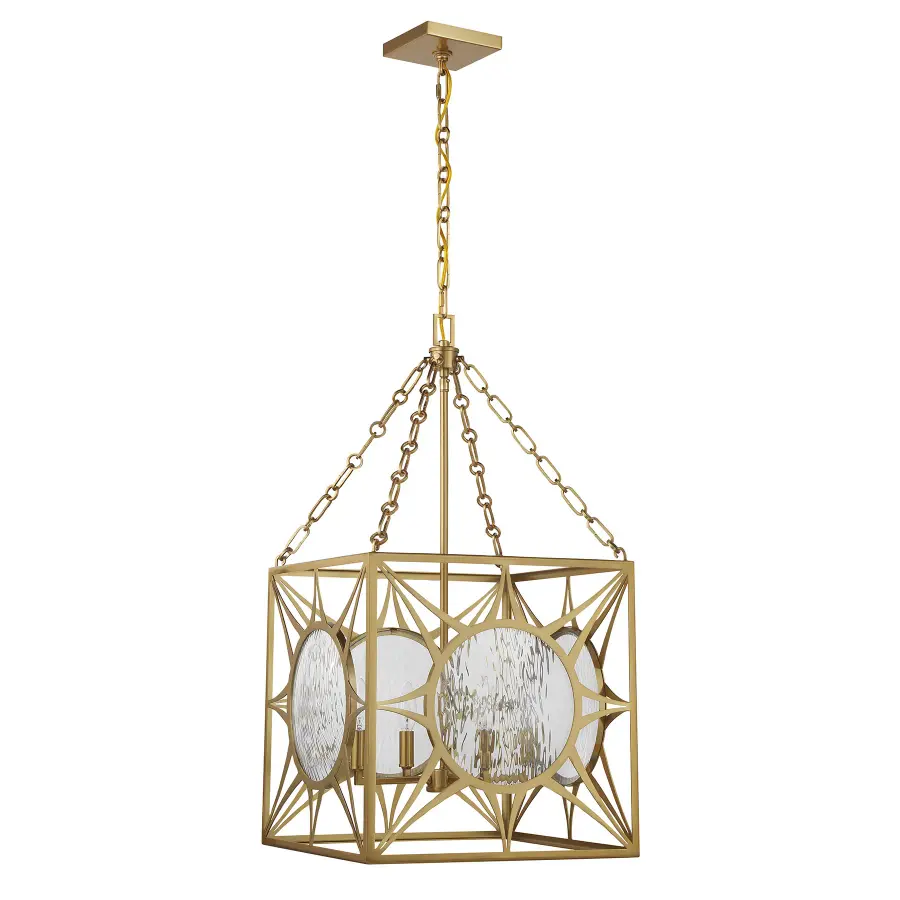 Balfour Four Light Pendant in Warm Brass - Image 2