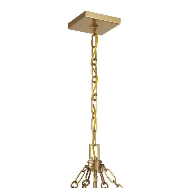 Balfour Four Light Pendant in Warm Brass - Image 6