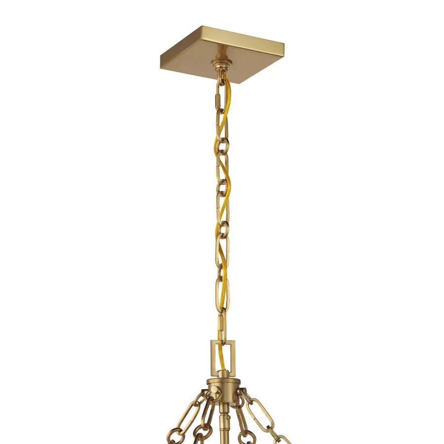 Balfour Four Light Pendant in Warm Brass - Image 6