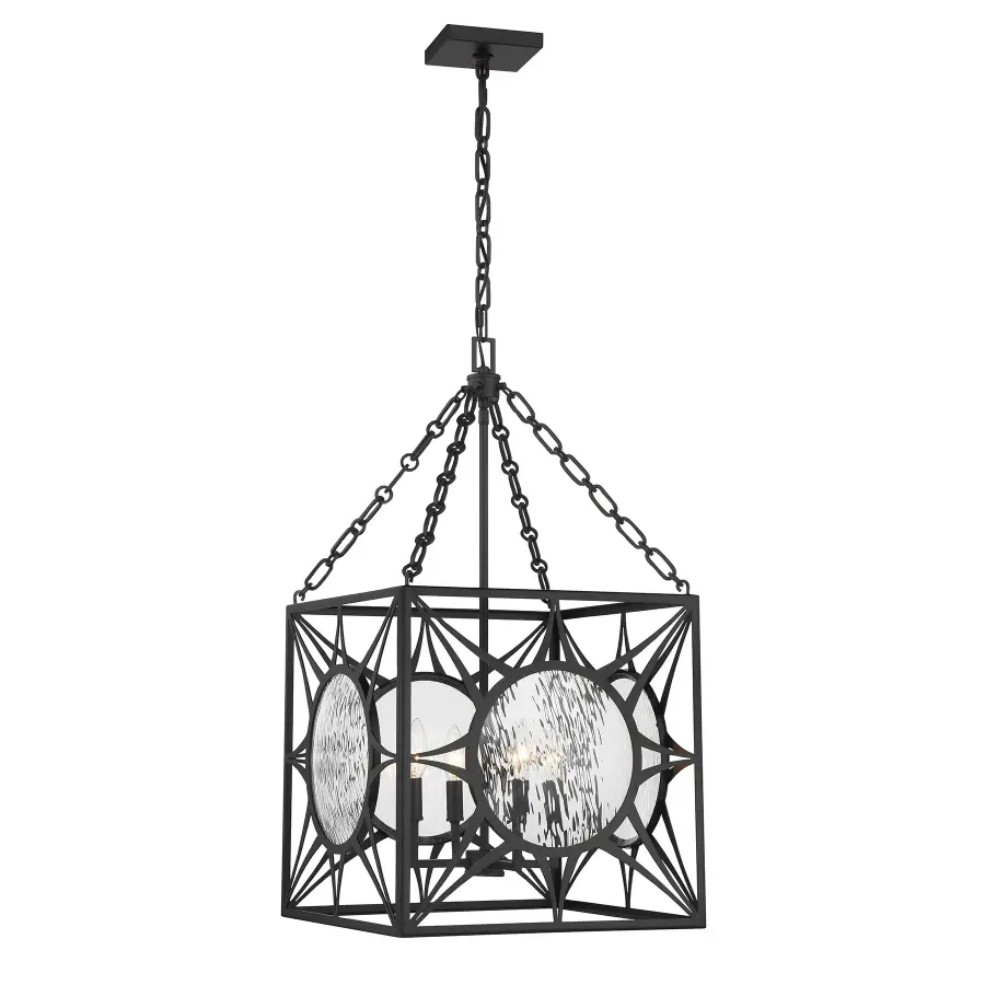 Balfour 4-Light Pendant in Matte Black - Image 1