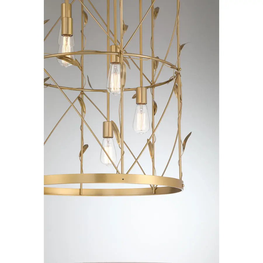 Lexington Five Light Pendant in Burnished Brass - Image 6