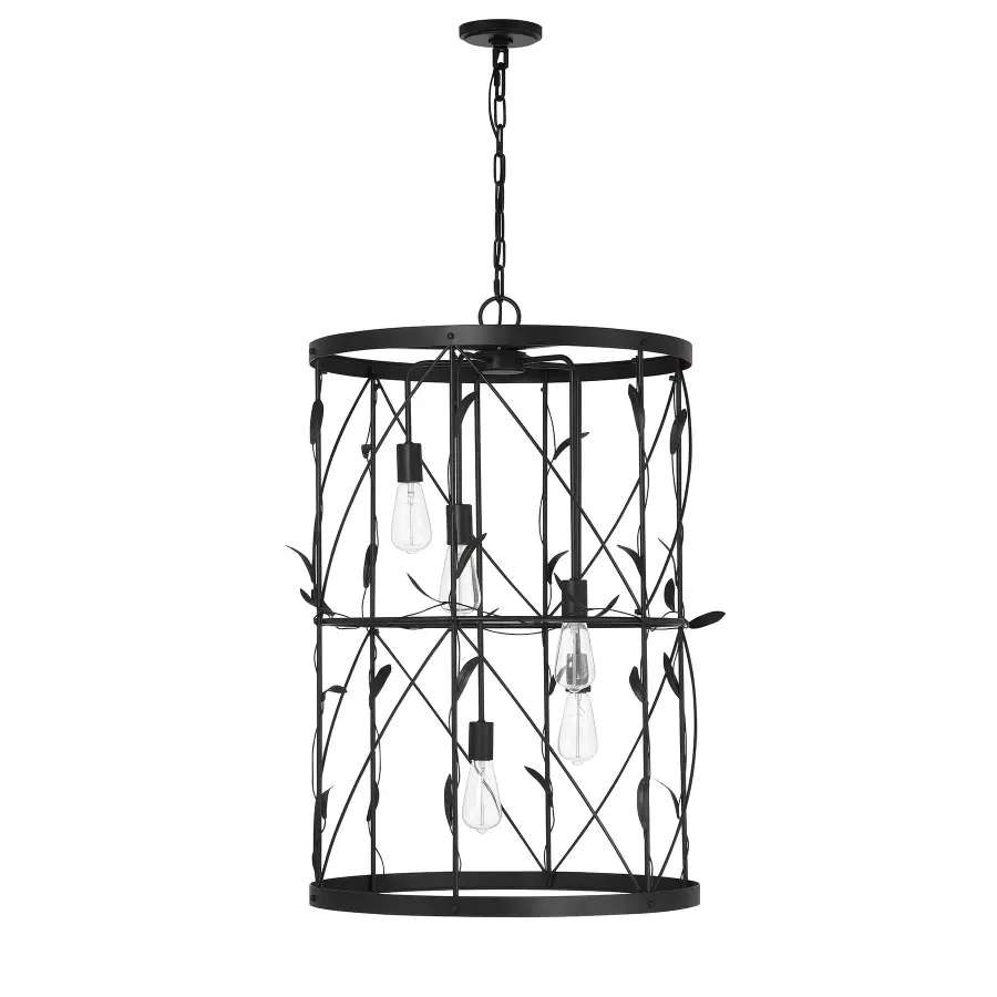 Lexington 5-Light Pendant in Matte Black - Image 2
