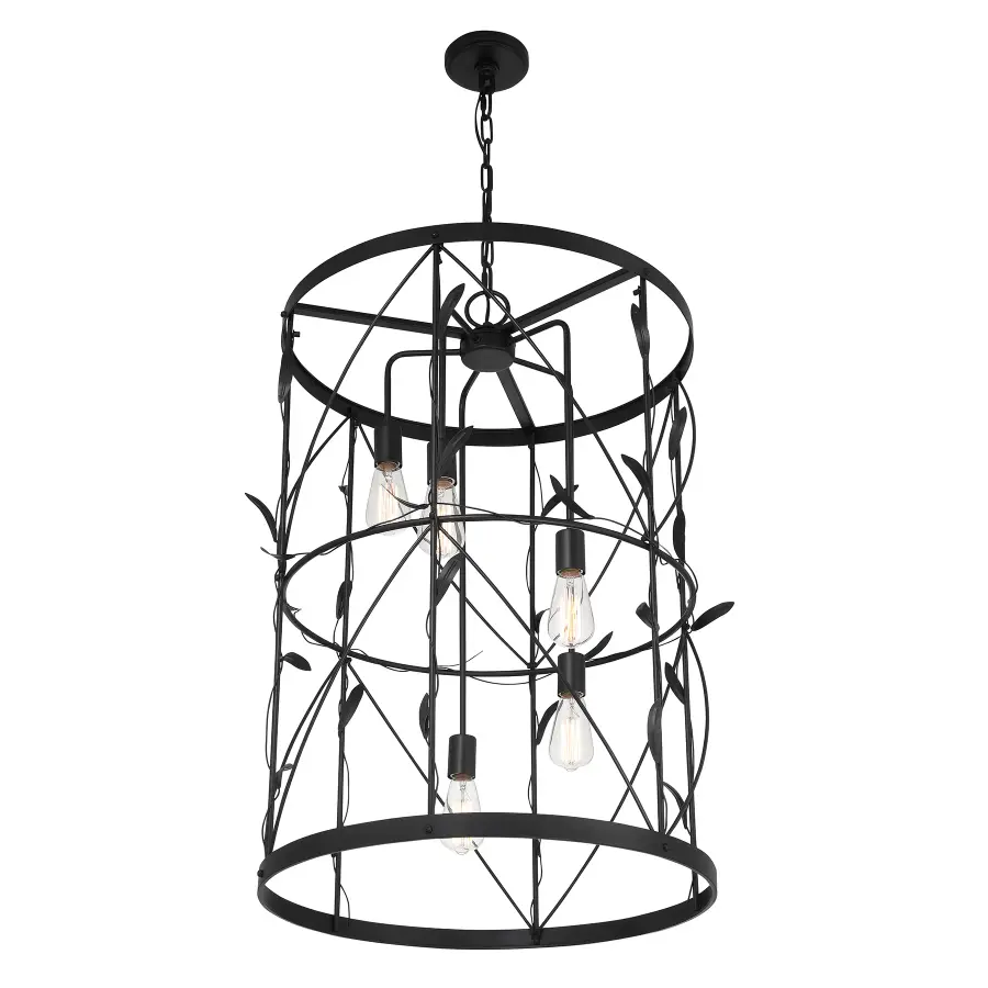 Lexington 5-Light Pendant in Matte Black - Image 4