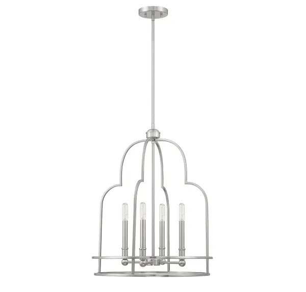 Diplomat 4-Light Pendant in Satin Nickel - alternate view