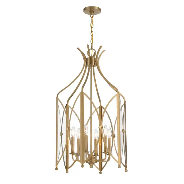 Enclave Six Light Pendant in Noble Brass - Image 3