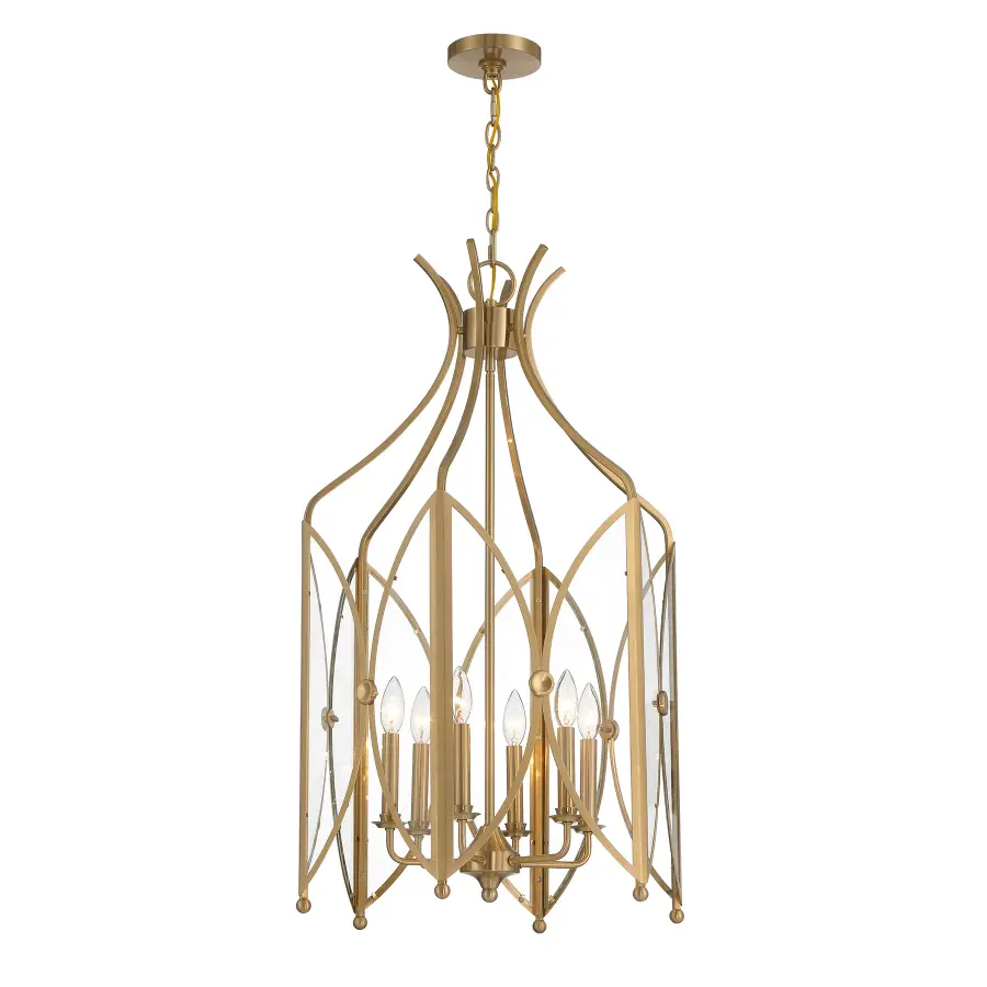 Enclave Six Light Pendant in Noble Brass - Image 3