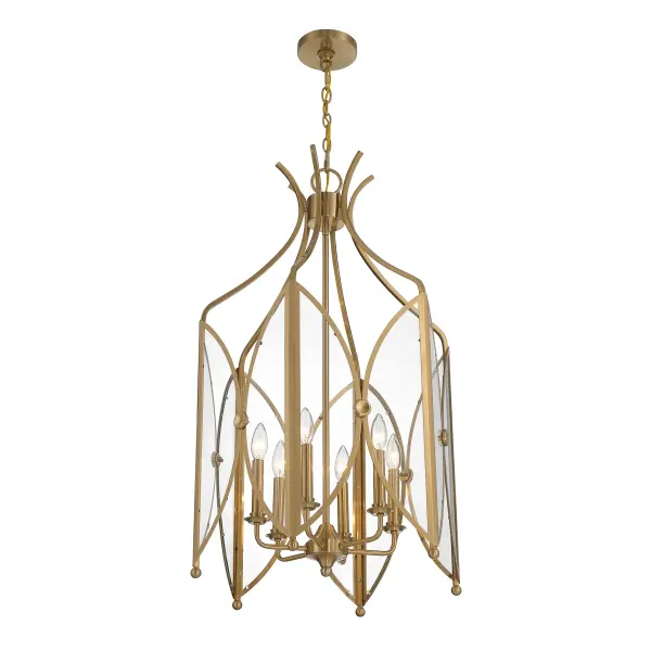 Enclave Six Light Pendant in Noble Brass - Image 4