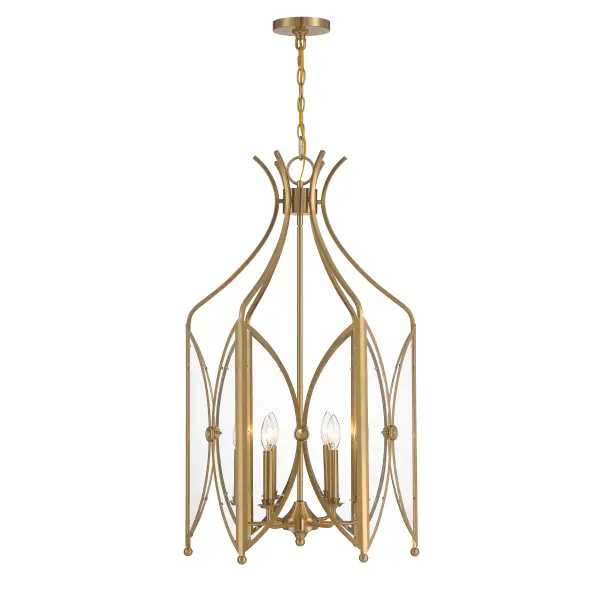 Enclave Six Light Pendant in Noble Brass - Image 5