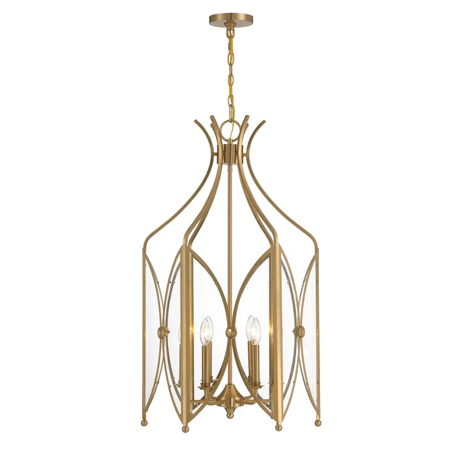Enclave Six Light Pendant in Noble Brass - Image 5