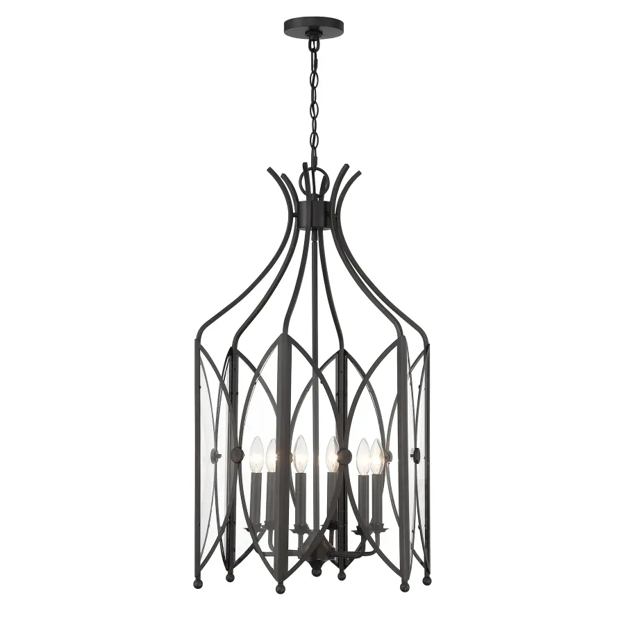 Enclave 6-Light Pendant in Black Tourmaline - Image 1