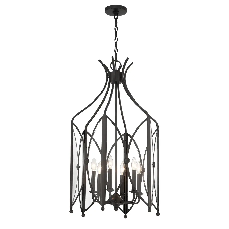 Enclave 6-Light Pendant in Black Tourmaline - Image 3