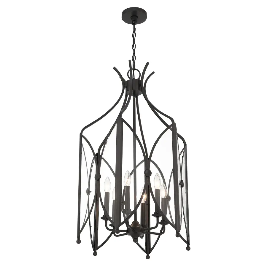 Enclave 6-Light Pendant in Black Tourmaline - Image 4