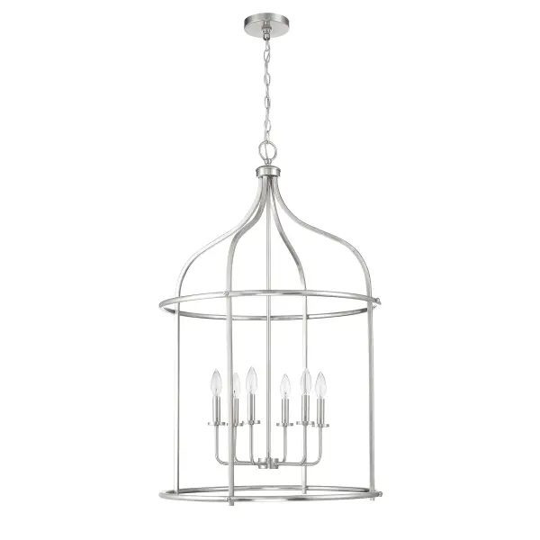 Brookstone 6-Light Pendant in Satin Nickel - alternate view