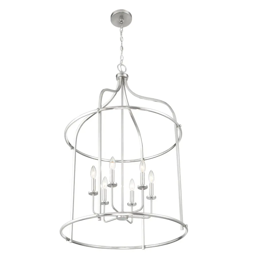 Brookstone 6-Light Pendant in Satin Nickel - Image 5