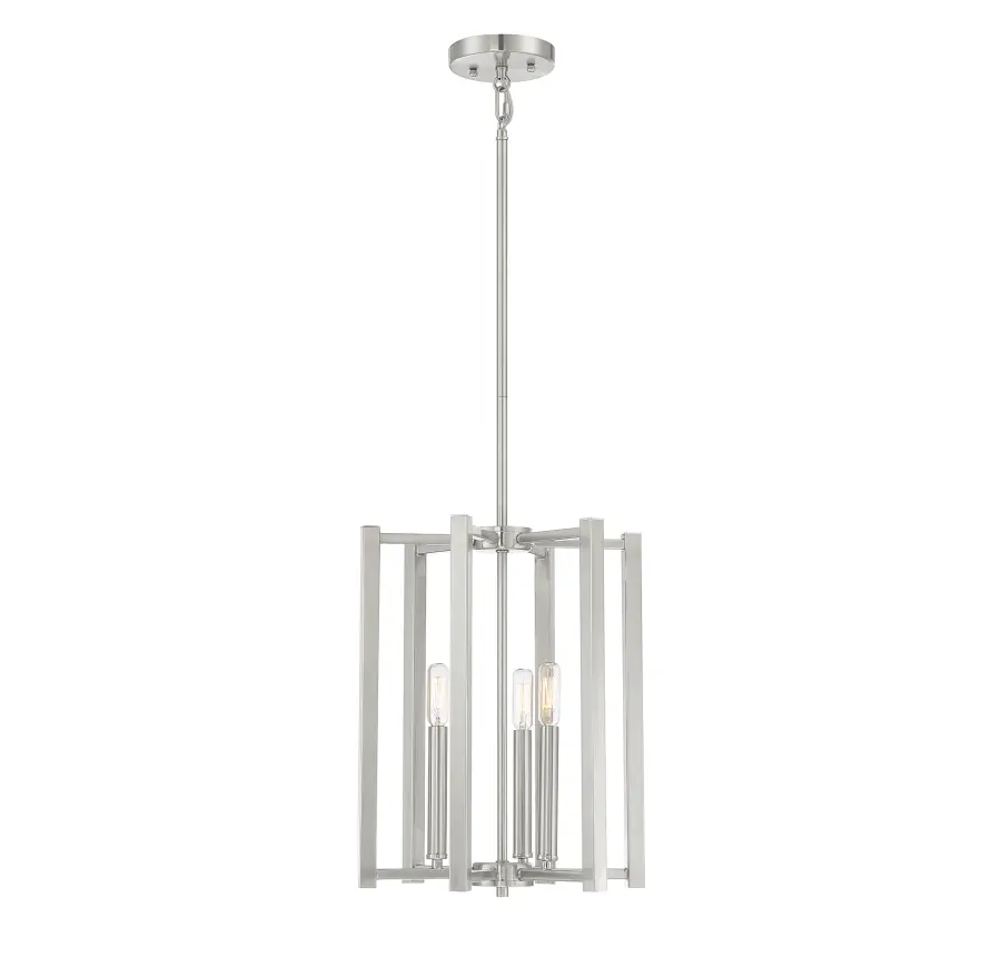 Benson 3-Light Pendant in Satin Nickel - Image 1