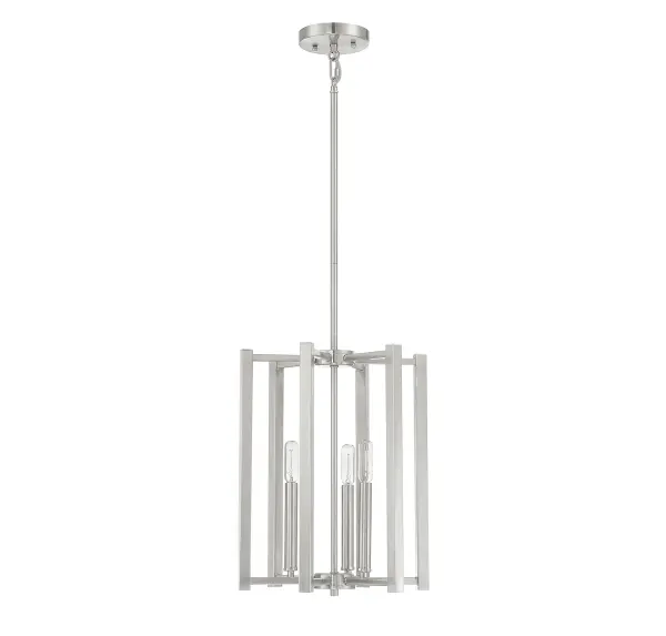 Benson 3-Light Pendant in Satin Nickel - alternate view